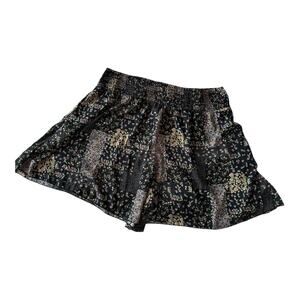 Womens Shorts Size 4XL Black Floral Hippy Cottage Summer Vacation Travel Cruise